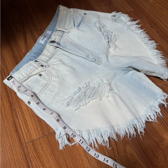 ASOS Glamorous Denim Distressed Shorts - Picture 10 of 13